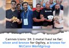 Cannes Lions day one: 4-metal haul; gold & bronze for McCann, silver & bronze for Ogilvy