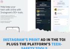 InstagramÔÇÖs print ad in the TOI plugs the platformÔÇÖs teen-safety┬átools