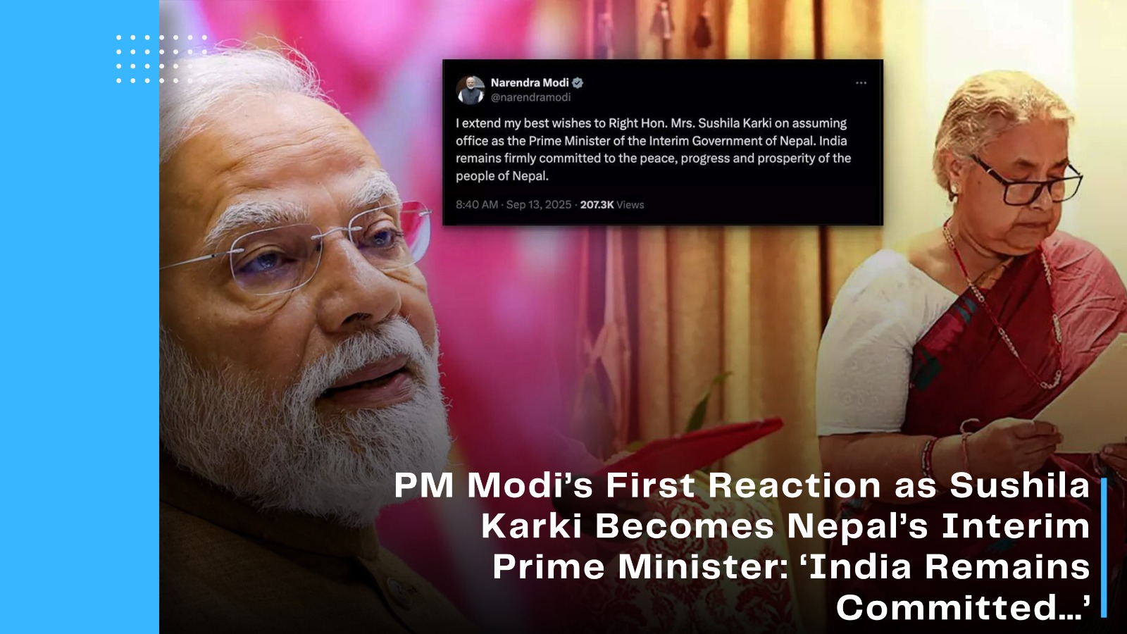 PM Modi’s First Reaction as Sushila Karki Becomes Nepal’s Interim Prime Minister: ‘India Remains Committed…’