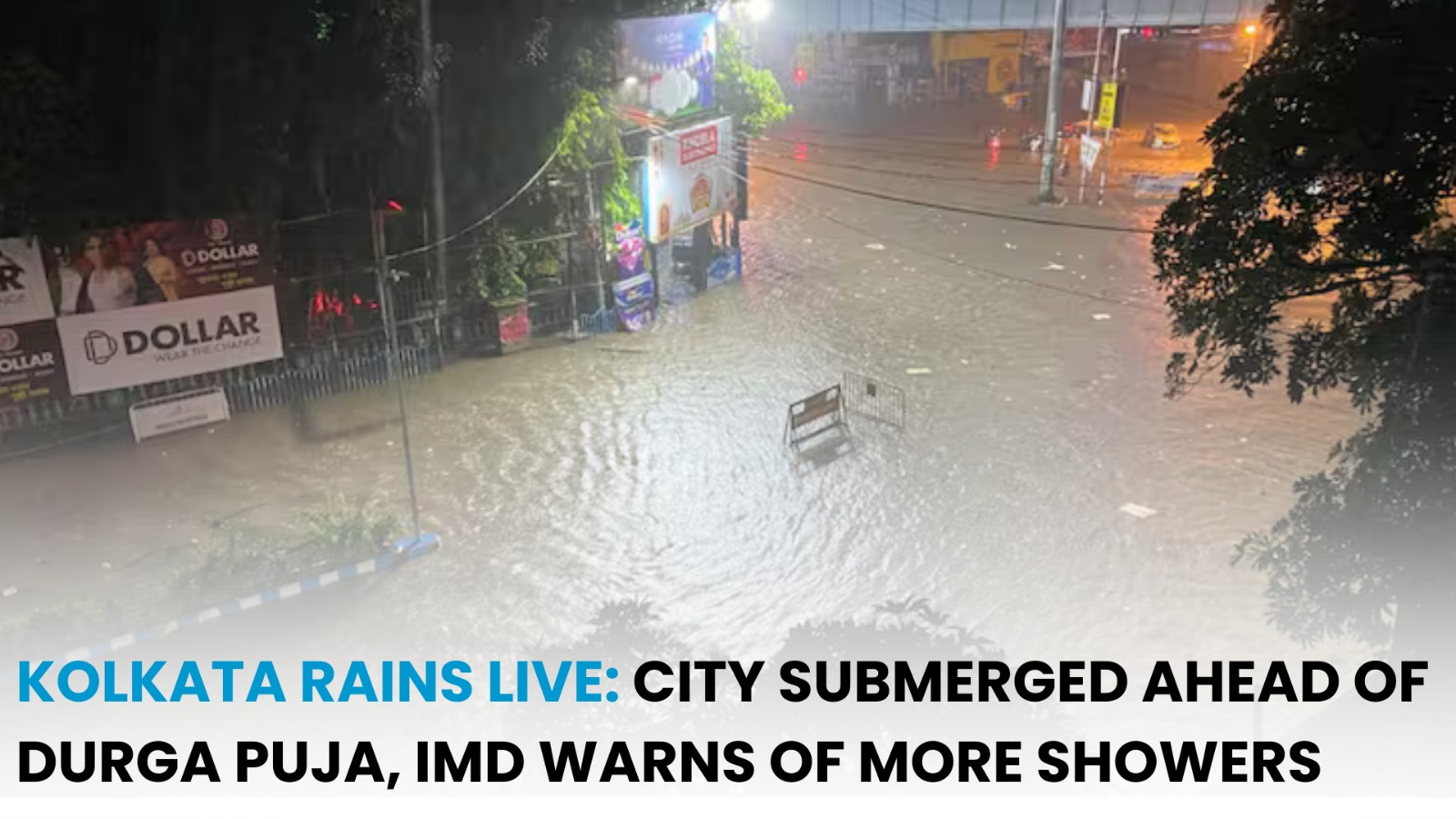 Kolkata Rains Live: City Submerged Ahead of Durga Puja, IMD Warns of More Showers