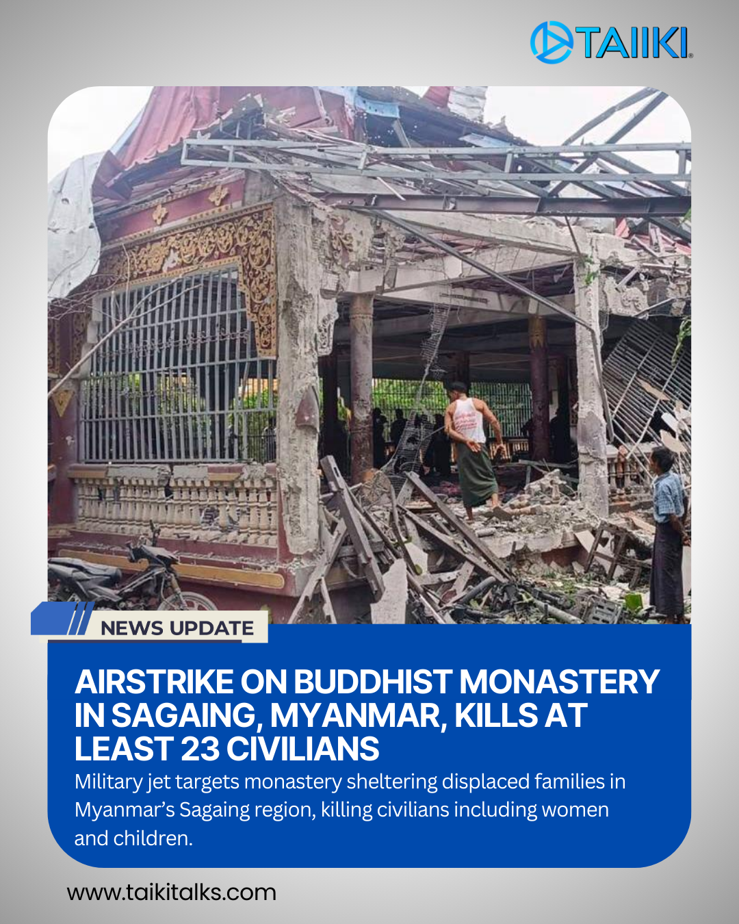 Airstrike on Myanmar Monastery Kills 23 Civilians, Including Children