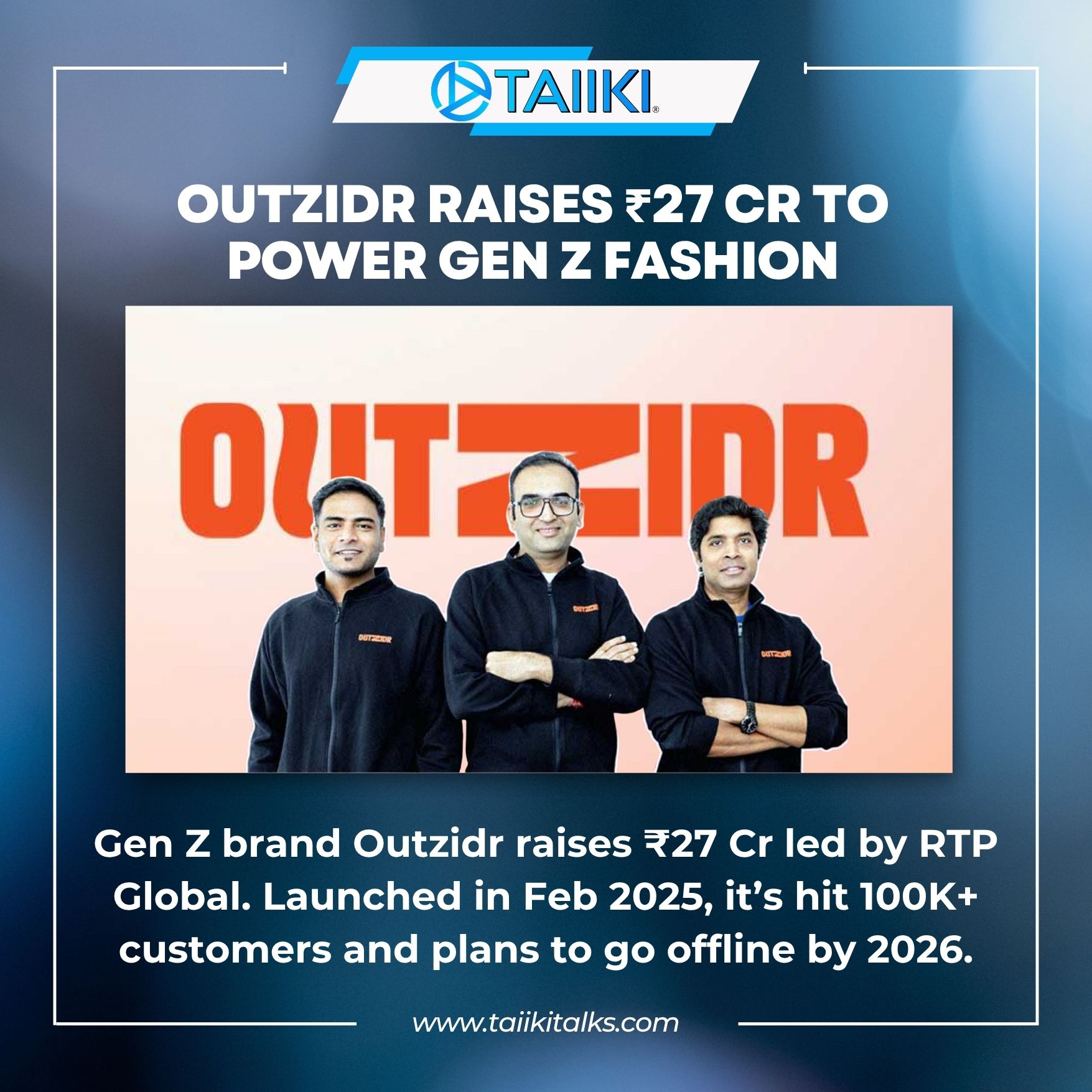 Outzidr Raises ₹27 Crore in Pre-Series A Funding to Revolutionize Gen Z Fashion